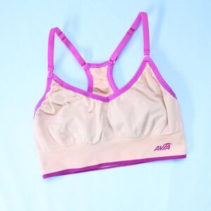 aviva orange & magenta sports bra